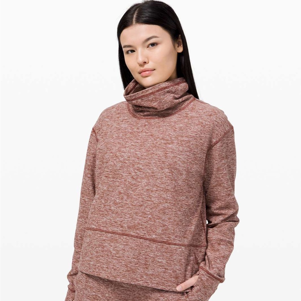 Lululemon Ready to Rulu Fleece Pullover Heathered Savannah size 6